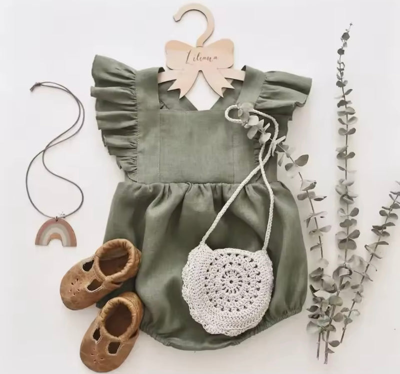 Blue Cotton Linen Romper (copy)