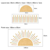 Autocollant soleil bohème